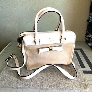 Kate Spade Shoulder Bag.  Cream and tan. Gently Used.